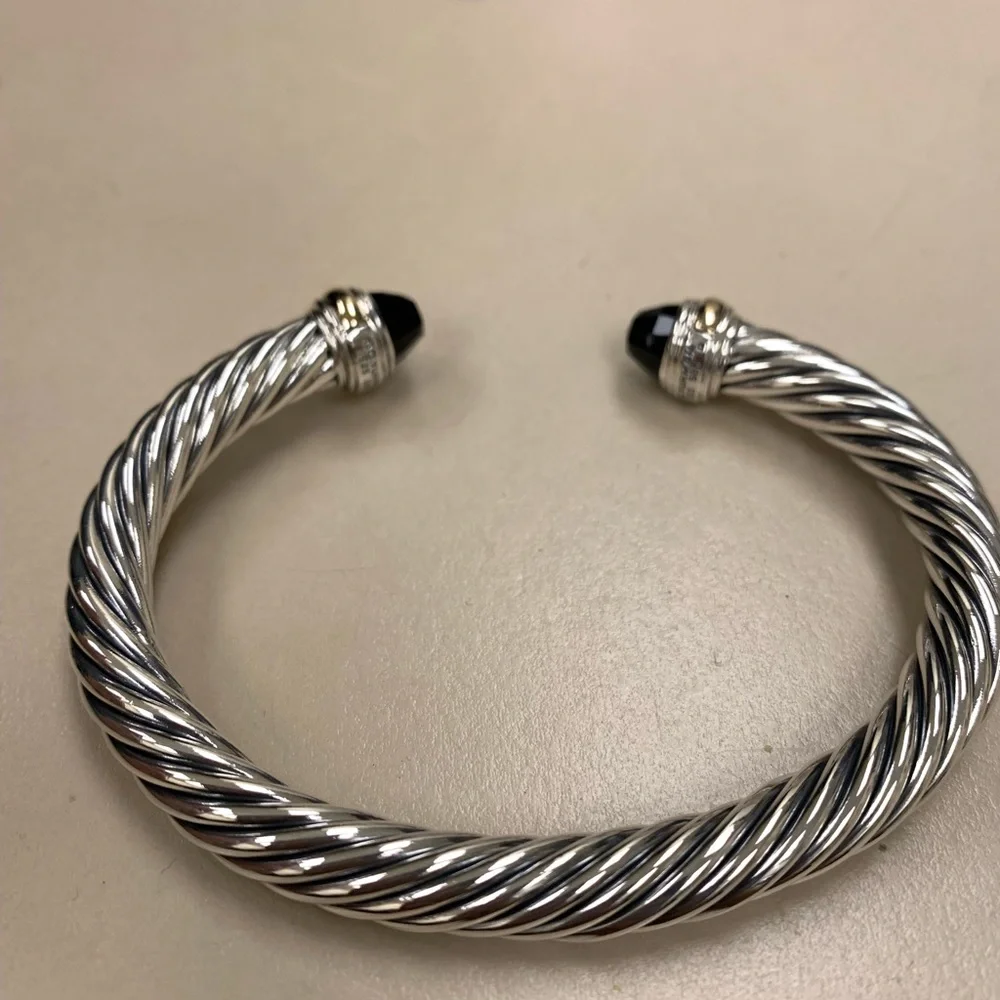 david yurman 7mm black onyx bracelet - Picture 3 of 6